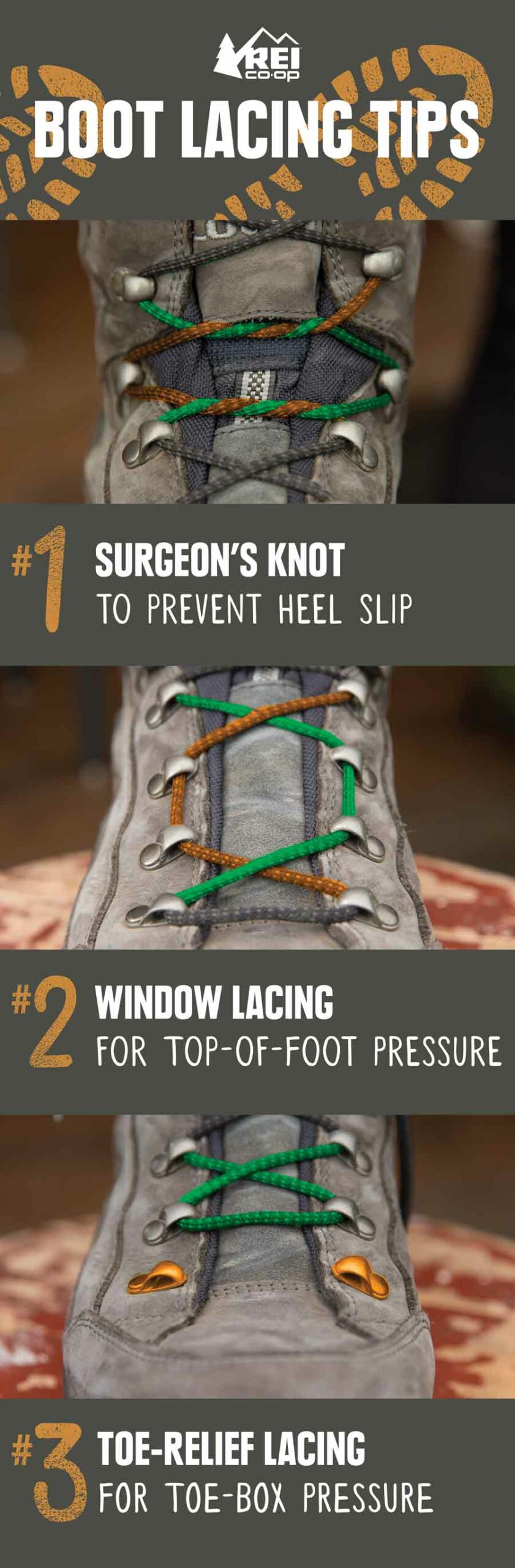 REI Hiking Boot Lacing Tips - BUCKFISH