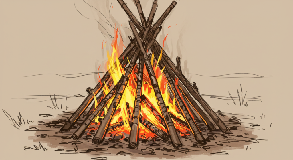 teepee campfire - BUCKFISH