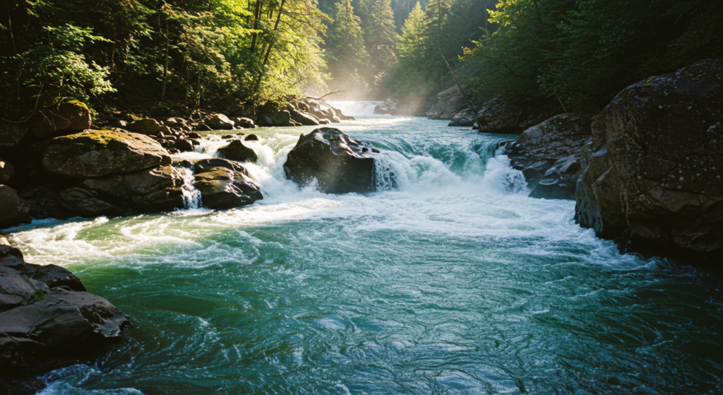 white water river rapids - BUCKFISH