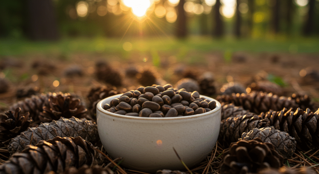wilderness recipes with pine cone and pine nuts - BUCKFISH