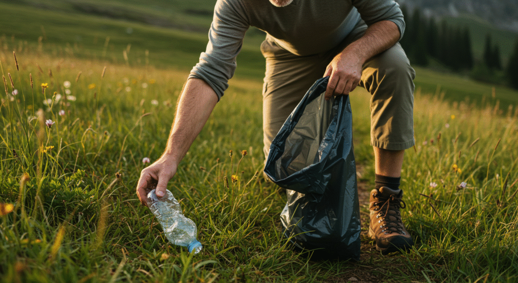 trash pick up - advanced wilderness ethics - BUCKFISH
